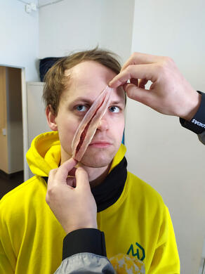 SFX prep by VampyCrafts in Riga. Prostetic test